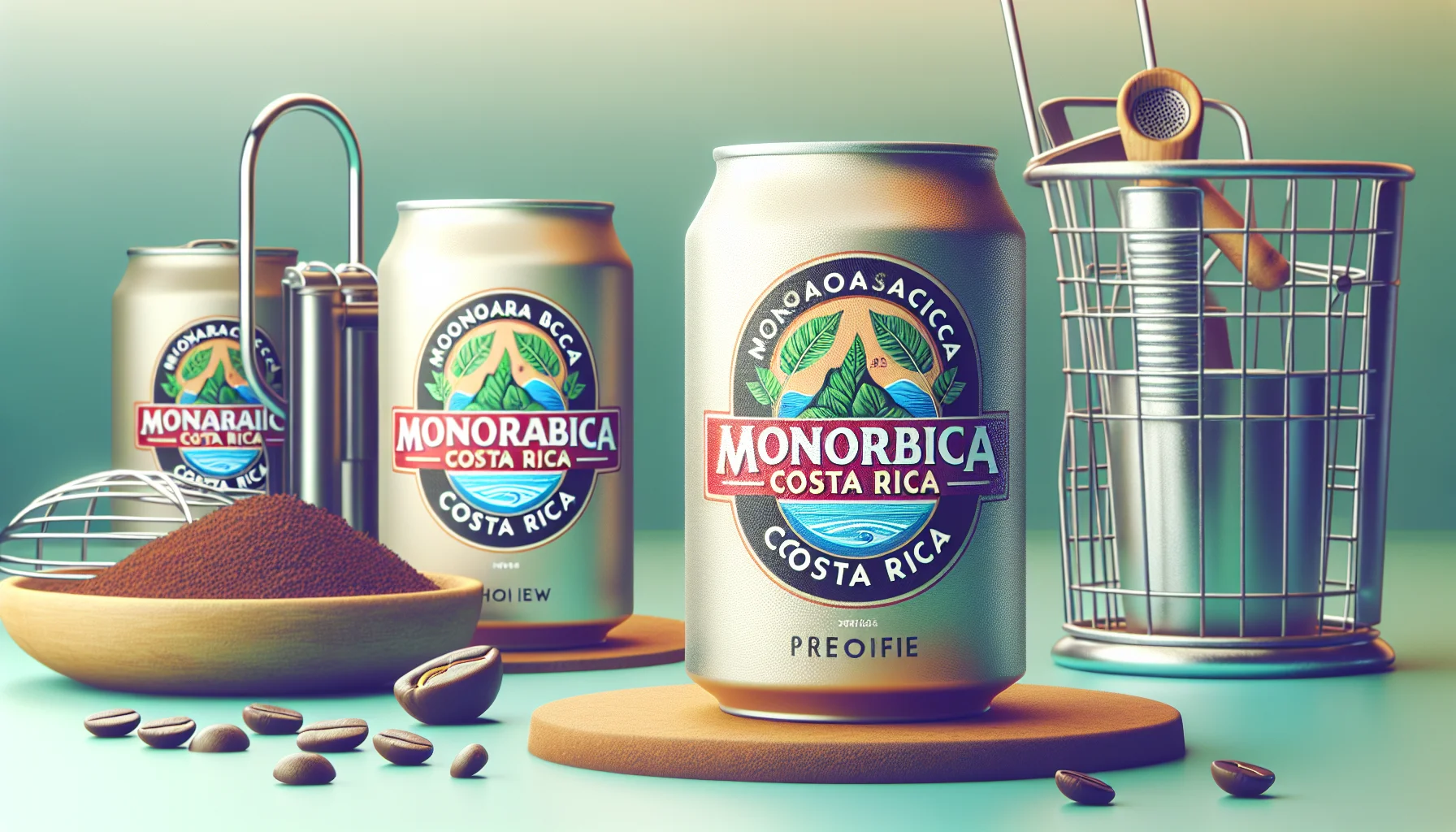Кофе Monoarabica Costa Rica с натуральным ароматом и сладостью Кофе Monoarabica Costa Rica в светлых тонах с ярким освещением и тематическими декорациями.