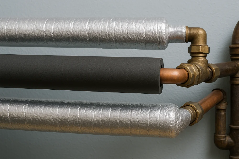 Утеплені труби з мідними з’єднаннями та сучасною теплоізоляцією