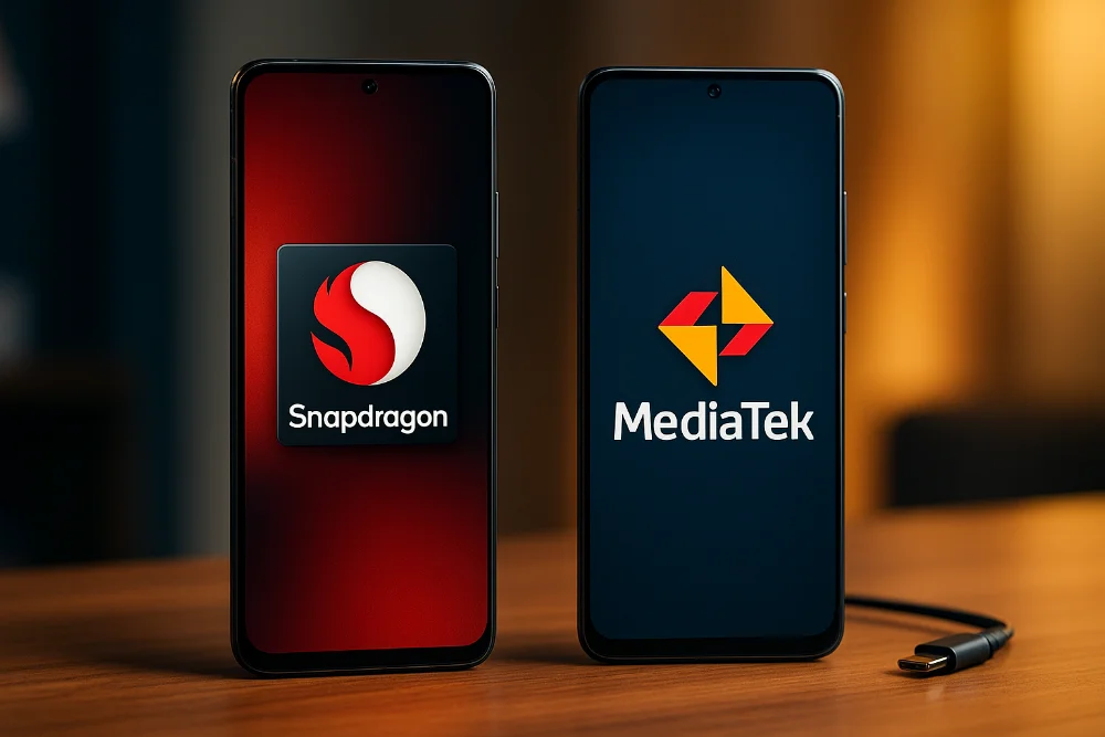 Порівняння Snapdragon і MediaTek у смартфонах 2025 року, два сучасні телефони