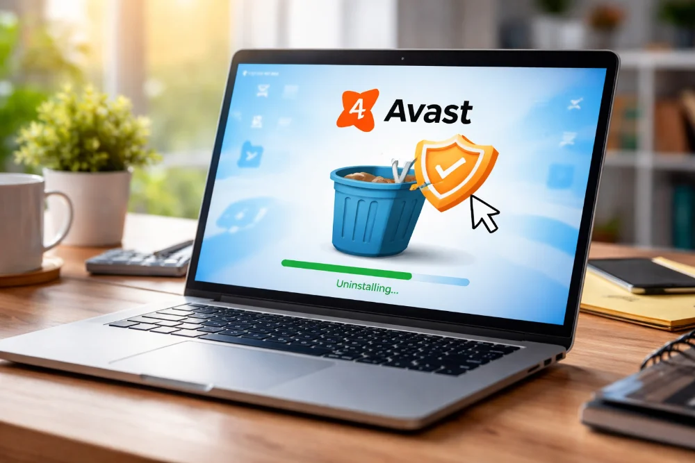 Процес видалення Avast Free Antivirus на ноутбуці з Windows 10 або Windows 11 через стандартні засоби системи