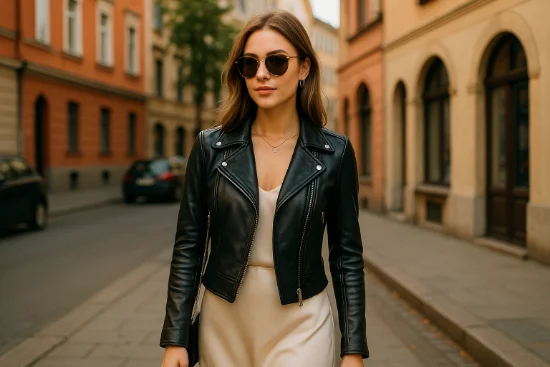 Приталена шкіряна куртка: головний тренд осіннього гардероба