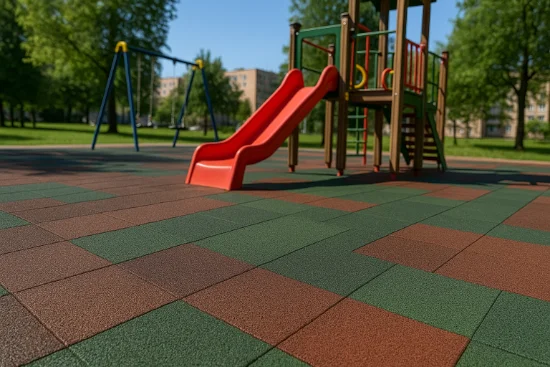 Як укладати гумове покриття на відкритих майданчиках​