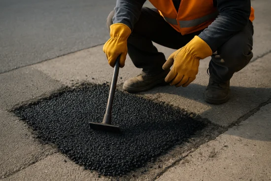Холодний асфальт: що це таке і коли він справді виручає