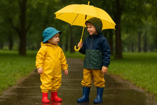 Як одягнути дитину у дощову погоду: водонепроникні матеріали та стильні образи