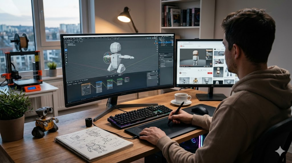 Процес створення 3D-моделі робота: від ескізу до рендеру