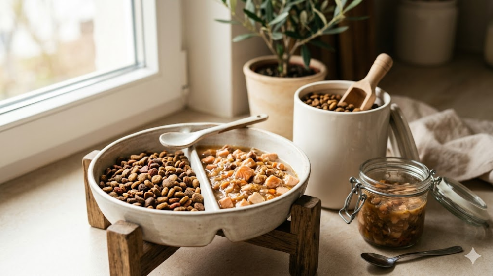 Змішане годування домашніх тварин: сухий і вологий корм