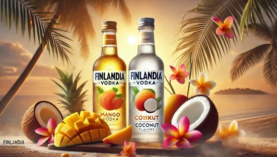 Горілка Finlandia зі смаками тропічних фруктів: Манго та Кокос