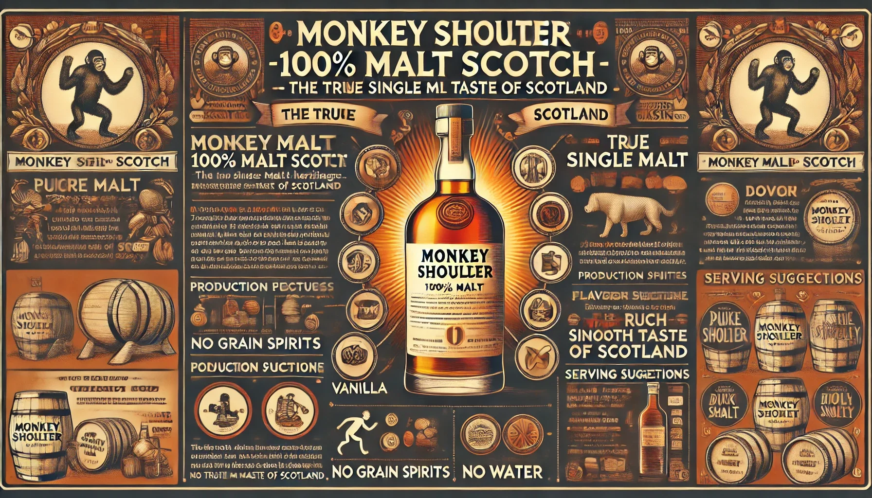 Віскі Monkey Shoulder 100% Malt Scotch