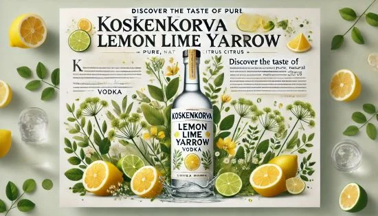 Koskenkorva Lemon Lime Yarrow: свіжість лимона, лайма та тонкий аромат деревію