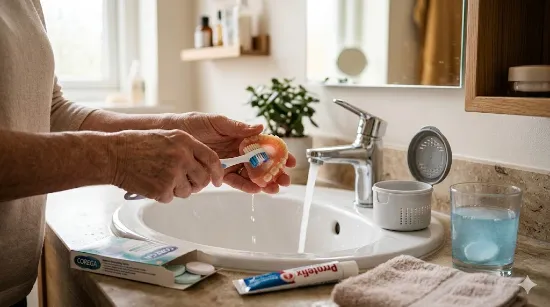 Як правильно доглядати за знімними зубними протезами: щоденна рутина